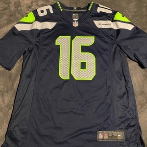 Authentic Nike Seattle Seahawks Jersey, Blue, Mens Large